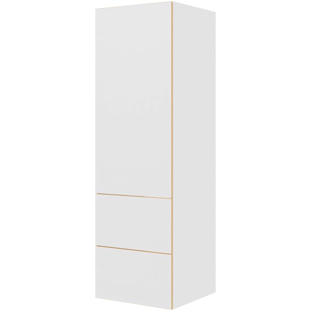 Multi-living Køkken Indbygningsskab White Oak Line Til Køl : 195 Cm : 60 Cm -delt Låge Med Skuffe Look Bredde: 60 Cm