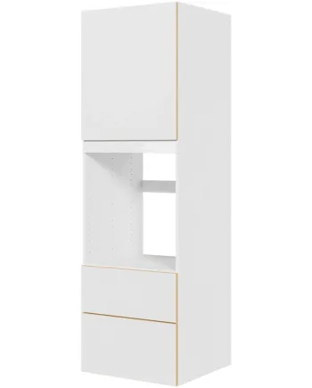 Multi-living Køkken Indbygningsskab   White Oak Line Til Ovn  : 195   Cm  : 60   Cm   Låge     Skuffer Fuldudtræk Softluk Bredde: 60 Cm