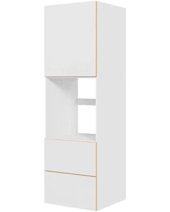 Multi-living Køkken Indbygningsskab   White Oak Line Til Ovn  : 195   Cm  : 60   Cm   Skuffer Deludtræk Softluk Bredde: 60 Cm