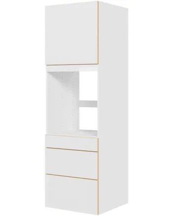 Multi-living Køkken Indbygningsskab   White Oak Line Til Ovn  : 195   Cm  : 60   Cm   Skuffer Deludtræk Softluk Og   Låge Bredde: 60 Cm
