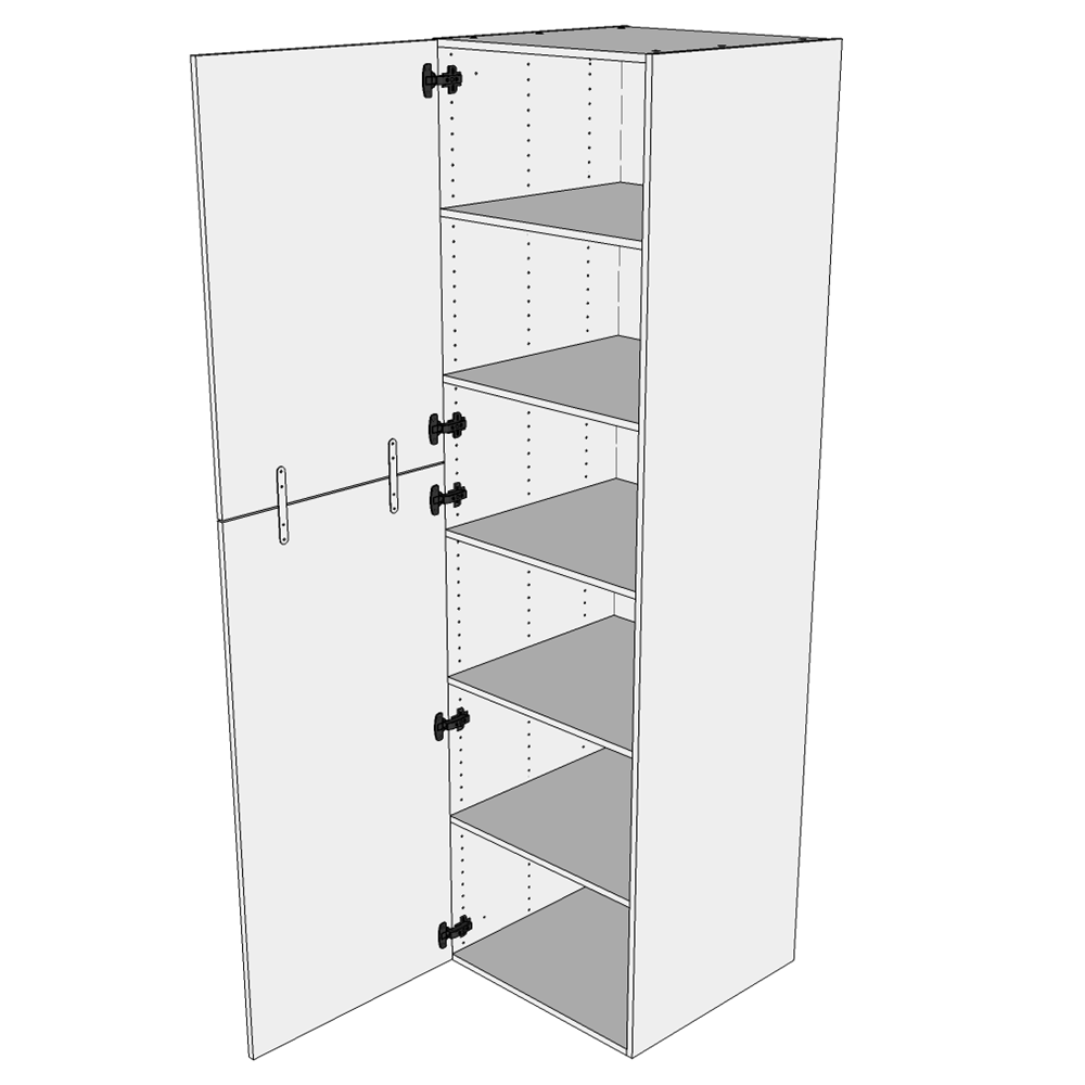 Multi-living Køkken Ekstra Højt Hyldeskab Wien : 214 Cm : 60 Cm Delt Låge Inklusiv Hylder Bredde: 40 Cm