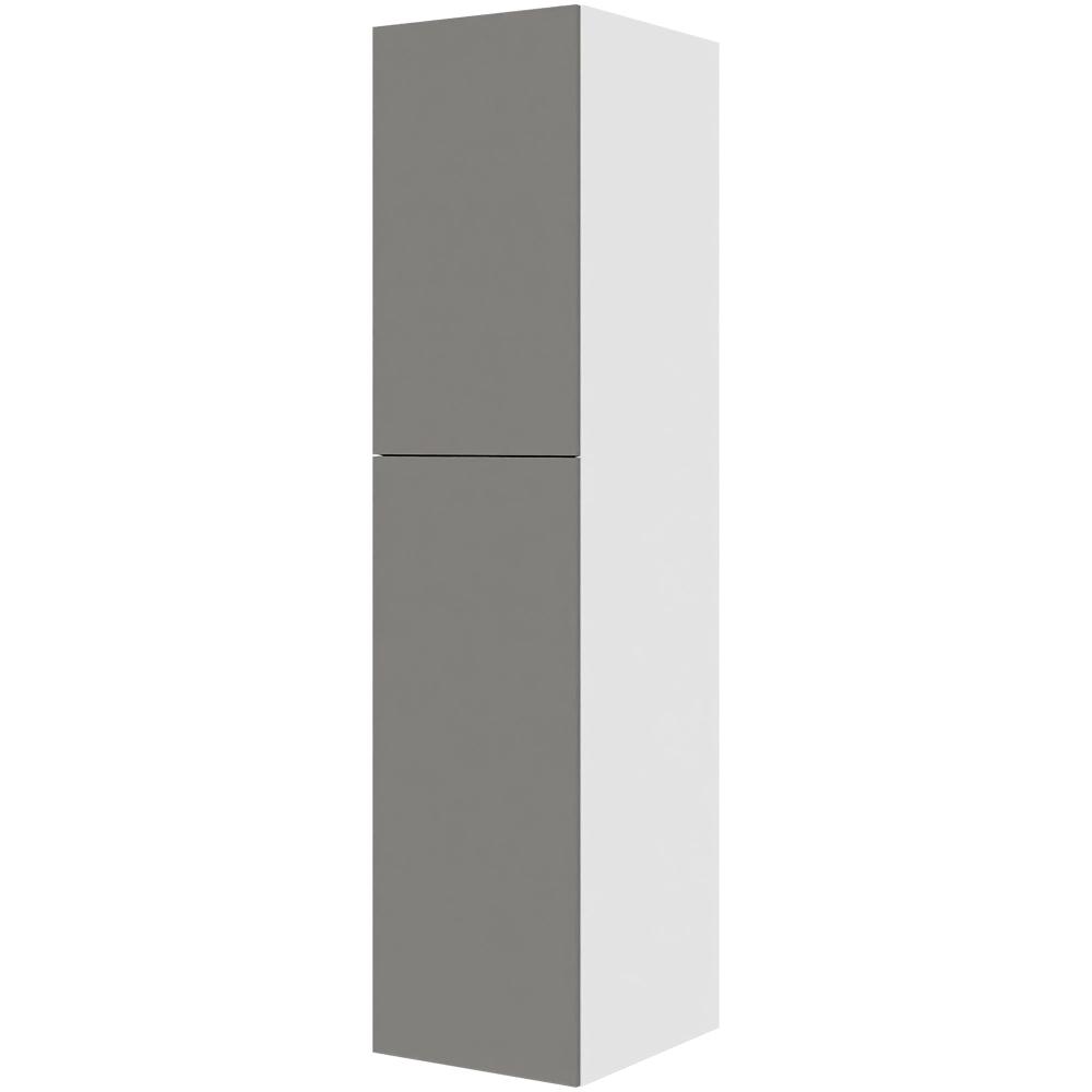 Multi-living Køkken Ekstra Højt Kosteskab Cibo Grigio : 214 Cm : 60 Cm Inklusiv Hylde Trådreol Slangeholder Bredde: 50 Cm