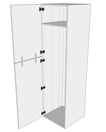 Multi-living Køkken Ekstra Højt Tomt Skab    Wien  : 214   Cm  : 60   Cm  -delt Låge Bredde: 40 Cm