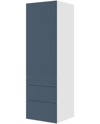 Multi-living Køkken Garderobeskab   Cibo Blue  : 195   Cm  : 60   Cm   Låge Og   Skuffer Fuldudtræk Softclose Bredde: 60 Cm