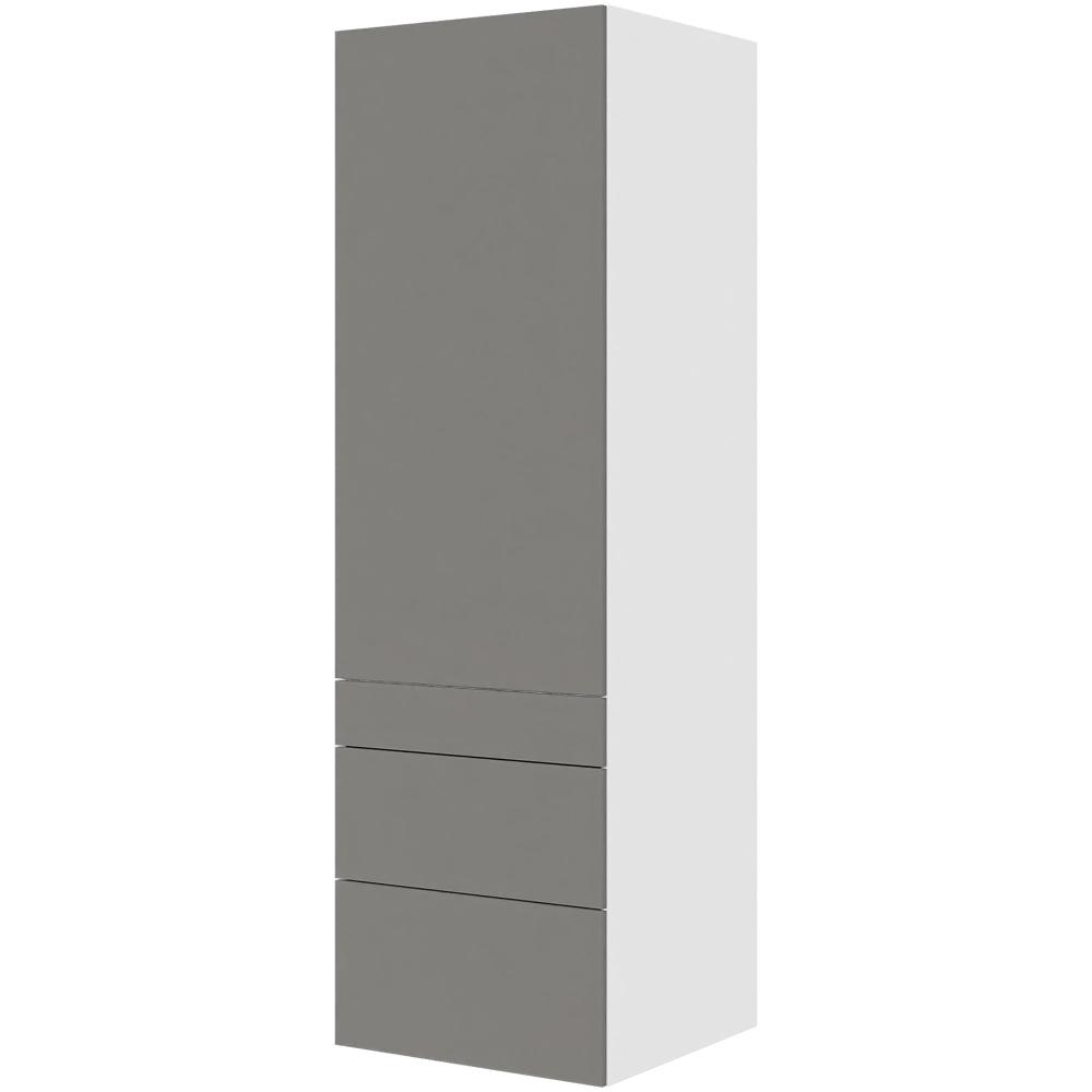 Multi-living Køkken Garderobeskab Cibo Grigio : 195 Cm : 60 Cm Låge Og Skuffer Fuldudtræk Softclose Bredde: 60 Cm