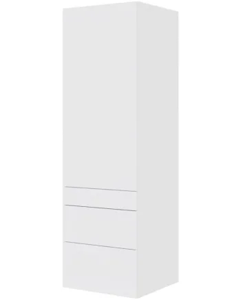 Multi-living Køkken Garderobeskab   Hvid Front  : 195   Cm  : 60   Cm   Låge Og   Skuffer Fuldudtræk Softclose Bredde: 60 Cm