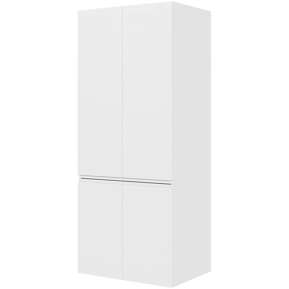 Multi-living Køkken Hyldeskab Hvid Grebsfri : 195 Cm : 60 Cm Låger Inklusiv Hylder Bredde: 80 Cm