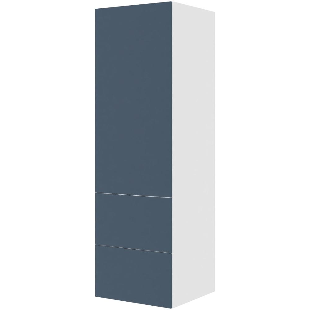Multi-living Køkken Indbygningsskab Cibo Blue Til Køl : 195 Cm : 60 Cm -delt Låge Med Skuffe Look Bredde: 60 Cm