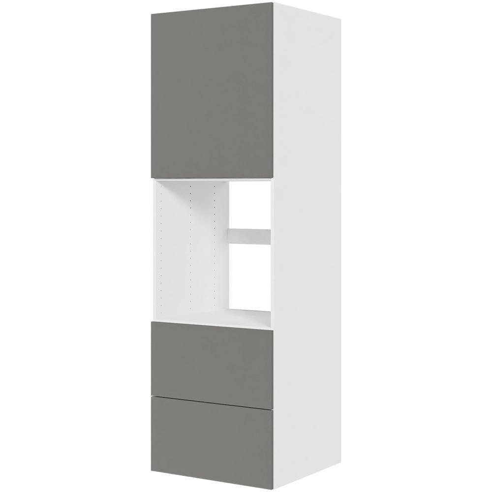 Multi-living Køkken Indbygningsskab Cibo Grigio Til Ovn : 195 Cm : 60 Cm Skuffer Deludtræk Softluk Bredde: 60 Cm