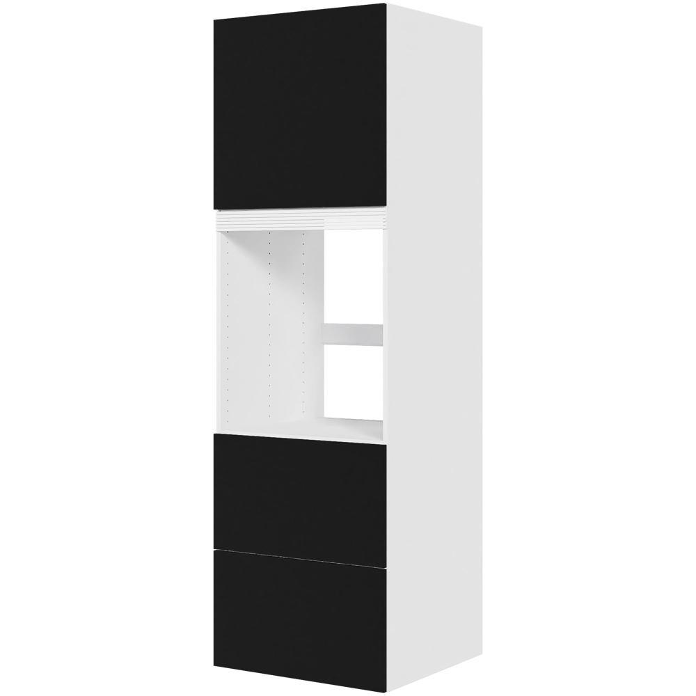 Multi-living Køkken Indbygningsskab Cibo Nero Til Ovn : 195 Cm : 60 Cm Låger Skuffe Look Bredde: 60 Cm