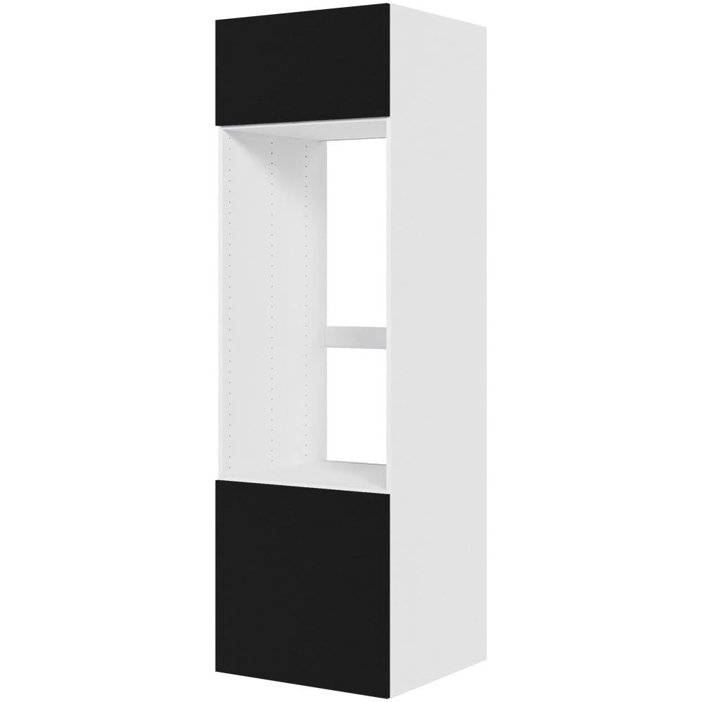 Multi-living Køkken Indbygningsskab Cibo Nero Til Ovn : 195 Cm : 60 Cm Toplåger Hyldeskab Bredde: 60 Cm