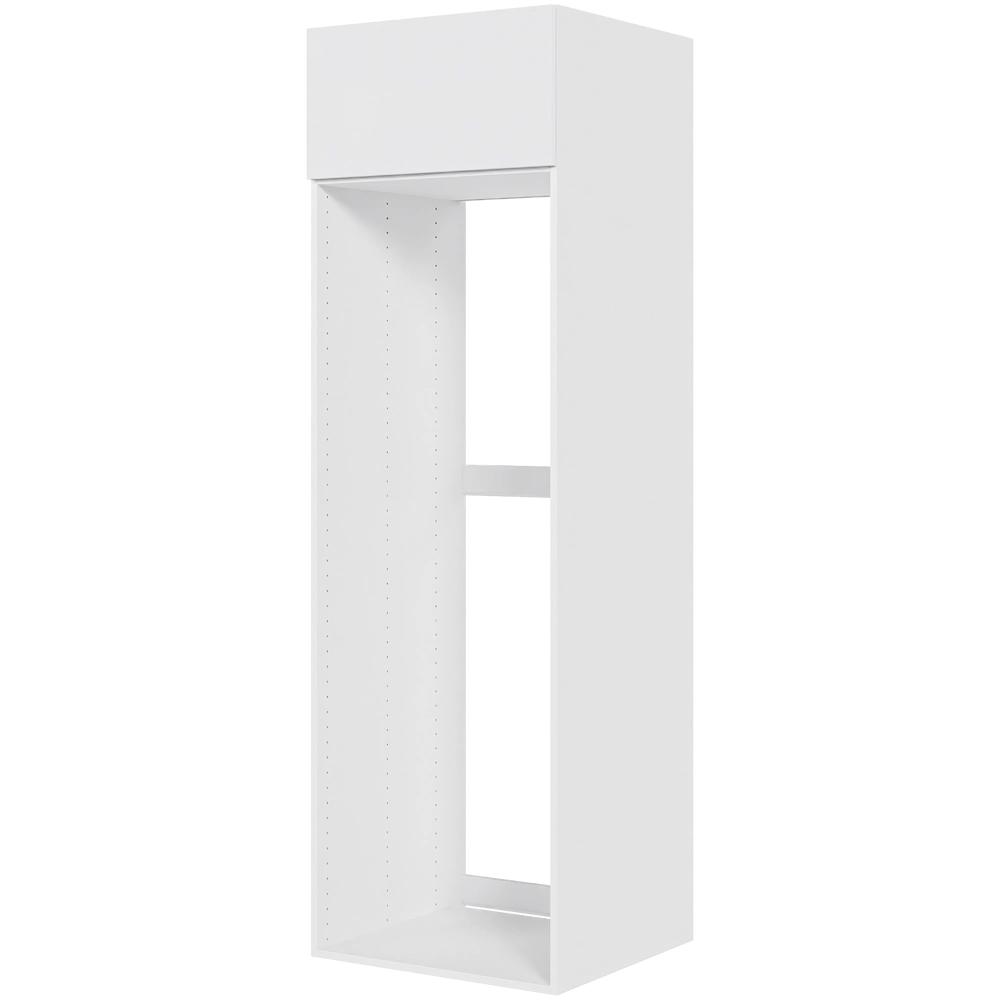 Multi-living Køkken Indbygningsskab Hvid Front Til Køl : 195 Cm : 60 Cm Toplåge Bredde: 60 Cm