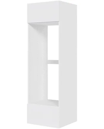 Multi-living Køkken Indbygningsskab   Hvid Front Til Køl  : 195   Cm  : 60   Cm Toplåge   Skuffe Med Fuldudtræk Softluk Bredde: 60 Cm