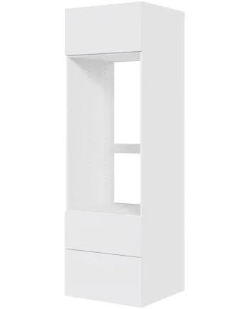 Multi-living Køkken Indbygningsskab   Hvid Front Til Ovn  : 195   Cm  : 60   Cm Fuldtudtræk Softluk Bredde: 60 Cm