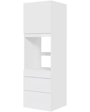 Multi-living Køkken Indbygningsskab   Hvid Front Til Ovn  : 195   Cm  : 60   Cm   Skuffer Deludtræk Softluk Og   Låge Bredde: 60 Cm