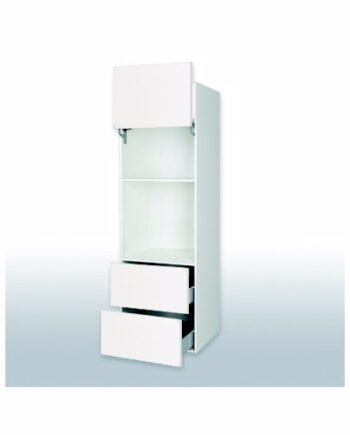 Multi-living Køkken Indbygningsskab   Malet Hvid Front Til Ovn Skjult Micro  : 195   Cm  : 60   Cm Deludtræk Softluk Bredde: 60 Cm