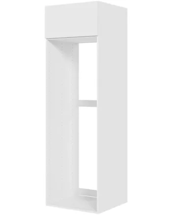 Multi-living Køkken Indbygningsskab   Malet Hvid Front Til Køl  : 195   Cm  : 60   Cm Toplåge Bredde: 60 Cm
