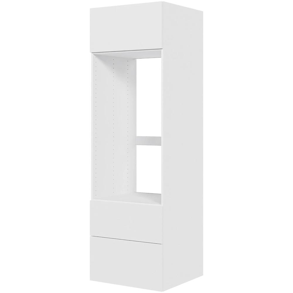 Multi-living Køkken Indbygningsskab Malet Hvid Front Til Ovn : 195 Cm : 60 Cm Deludtræk Softluk Bredde: 60 Cm