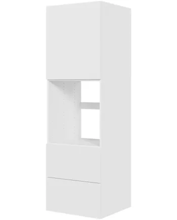 Multi-living Køkken Indbygningsskab   Malet Hvid Front Til Ovn  : 195   Cm  : 60   Cm   Skuffer Deludtræk Softluk Bredde: 60 Cm
