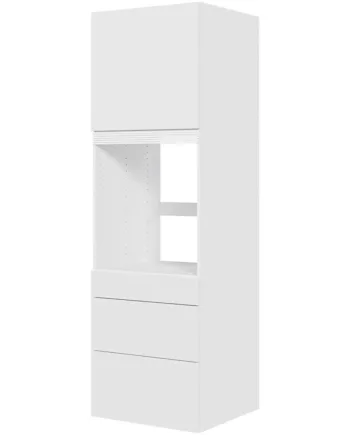 Multi-living Køkken Indbygningsskab   Malet Hvid Front Til Ovn  : 195   Cm  : 60   Cm   Skuffer Deludtræk Softluk Og   Låge Bredde: 60 Cm