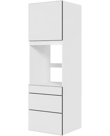 Multi-living Køkken Indbygningsskab   White Black Line Til Ovn  : 195   Cm  : 60   Cm   Skuffer Deludtræk Softluk Og   Låge Bredde: 60 Cm