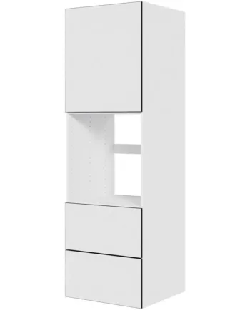 Multi-living Køkken Indbygningsskab   White Black Line Til Ovn  : 195   Cm  : 60   Cm   Skuffer Fuldudtræk Softluk Bredde: 60 Cm