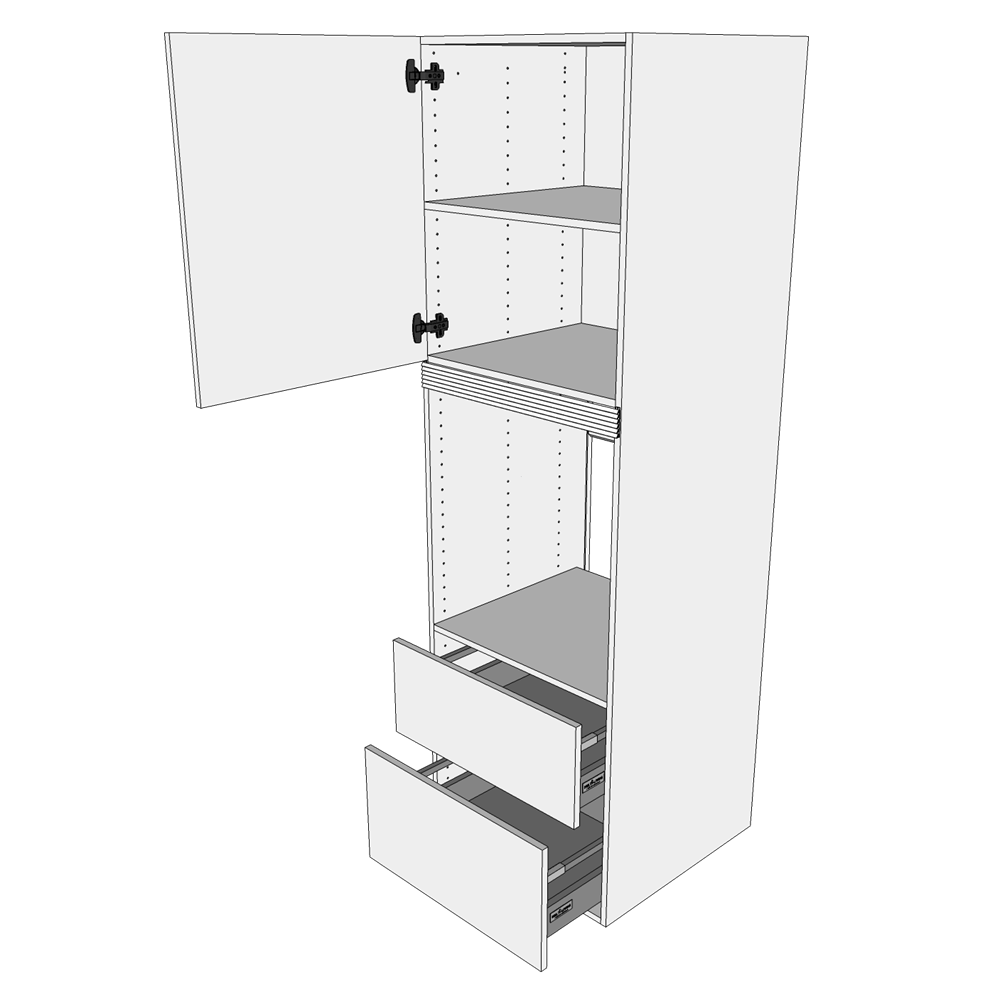 Multi-living Køkken Indbygningsskab Wien Til Ovn : 195 Cm : 60 Cm Deleudtræk Softluk Bredde: 60 Cm