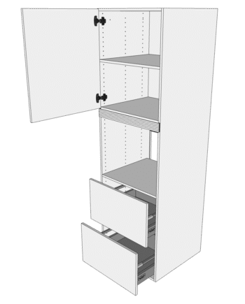 Multi-living Køkken Indbygningsskab   Wien Til Ovn  : 195   Cm  : 60   Cm   Låge     Skuffer Fuldudtræk Og Softclose Bredde: 60 Cm