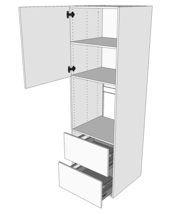 Multi-living Køkken Indbygningsskab   Wien Til Ovn  : 195   Cm  : 60   Cm   Skuffer Deludtræk Softluk Bredde: 60 Cm