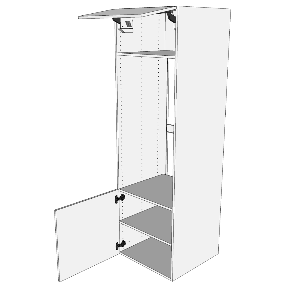 Multi-living Køkken Indbygningsskab Wien Til Ovn : 195 Cm : 60 Cm Toplåger Hyldeskab Bredde: 60 Cm