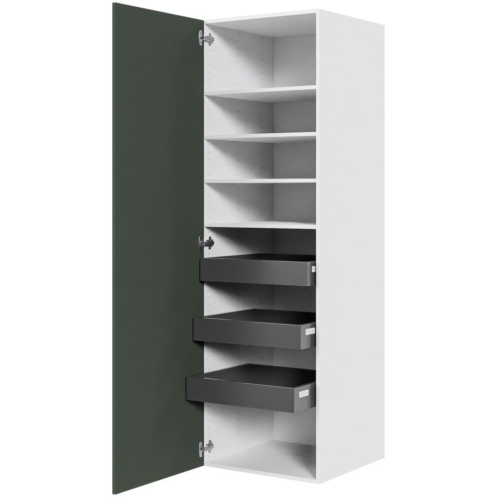 Multi-living Køkken Linnedskab Cibo Verde : 195 Cm : 60 Cm Inklusiv Hylder Samt Bakker Bredde: 60 Cm