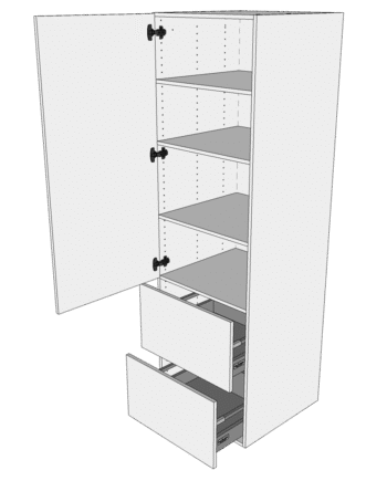 Multi-living Køkken Opbevaringsskab   Wien  : 195   Cm  : 60   Cm Fuldudtræk Softluk Bredde: 40 Cm