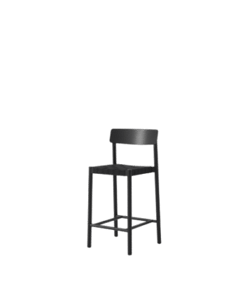 Tradition Betty Tk12 Counterstol Sortlakeret Ask Sort Linnedflet