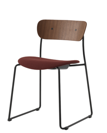 Tradition Pavilion Av52 Spisebordsstol Polstret Sæde Sort Fiord