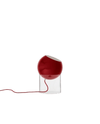 Tradition Topan Vp13 Bordlampe Topan Floor Lamp Vp14 Klar Akryl Vermilion Red
