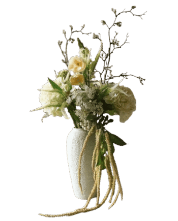 Botané Ivory Cascade Buket Hvid