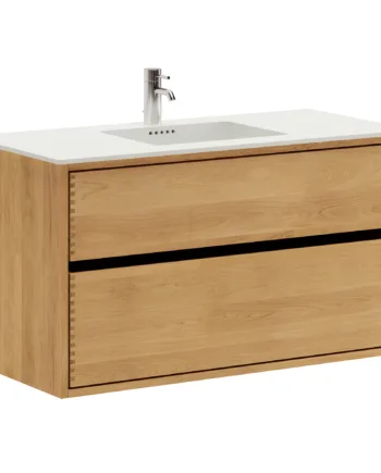 100 Cm Lysolieret Just Wood Original Badmøbel Med   Skuffer