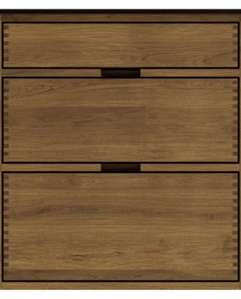 60 Cm Mørkolieret Just Wood Front Til Opvaskemaskine