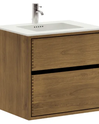 60 Cm Mørkolieret Just Wood Original Badmøbel Med   Skuffer