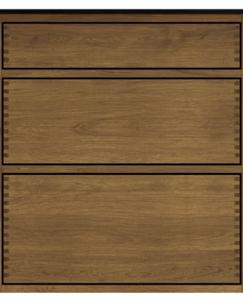 60 Cm Mørkolieret Just Wood Push Front Til Opvaskemaskine