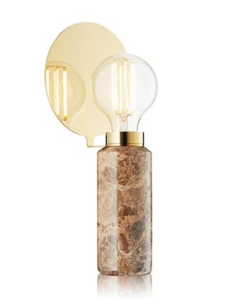 Design By Us Blindspot Bordlampe Lysebrun Emperador Marble