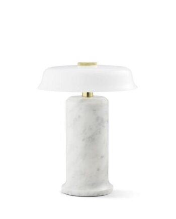 Design By Us Trip No    Transportabel Lampe Carrara Marble Glossy Opal
