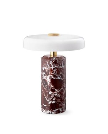 Design By Us Trip Transportabel Lampe Burgundy Marble Glossy Opal