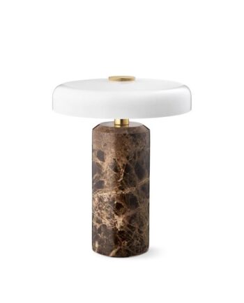 Design By Us Trip Transportabel Lampe Dark Emperador Marble Glossy Opal
