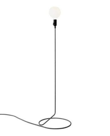 Design House Stockholm Cord Gulvlampe Uden Pære Sort