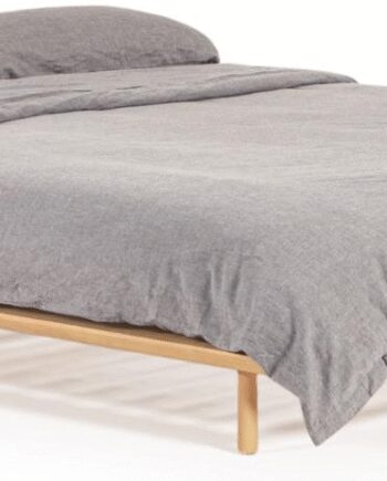 Dobbeltsengramme Kave Home Anielle   Massivt Asketræ  Natur 177ã 210 Cm