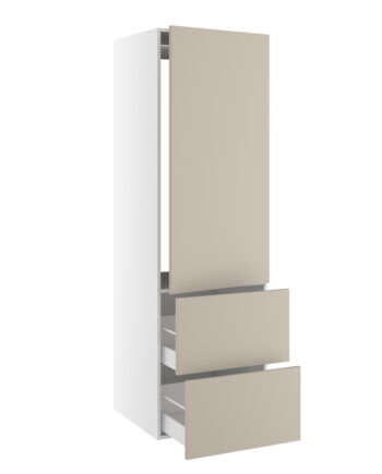 Højskab    Integreret Køl Med Glideskinner  1244mm Låge    Hængselsboring    Skuffer  :348mm  Hul: 1224mm   :1952  :600  :580