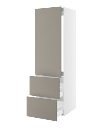 Højskab    Integreret Køl Med Glideskinner  1244mm Låge    Hængselsboring    Skuffer  :348mm  Hul: 1224mm   :1952  :600  :580