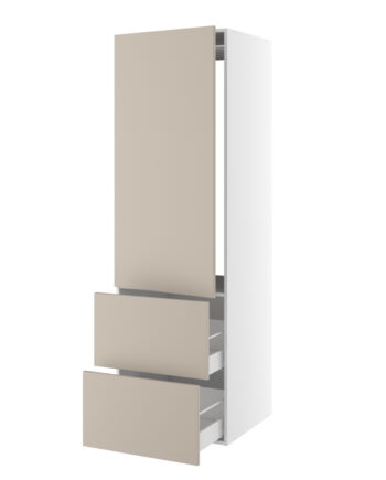 Højskab    Integreret Køl Med Glideskinner  1244mm Låge    Hængselsboring    Skuffer  :348mm  Hul: 1224mm   :1952  :600  :580