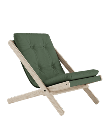 Karup Design Boogie Lænestol    Madras 756 Olive Green Rå Bøg